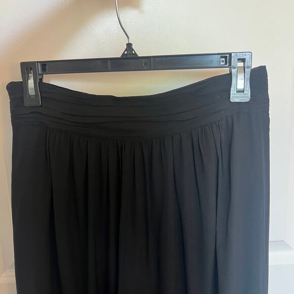 Kobi Halperin Black Wide Leg Pants Pleated Silk size 6 - Picture 3 of 9